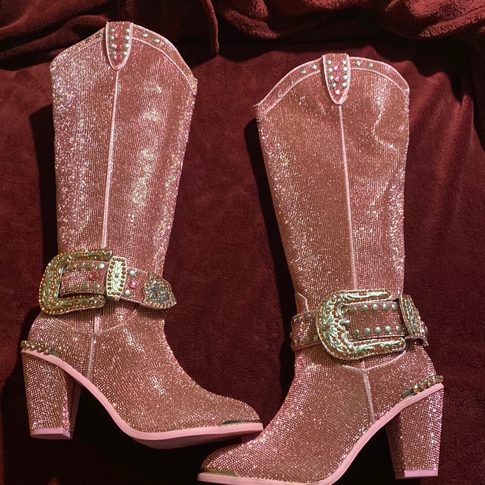 Sheriff Shine Knee High Cowboy Boots